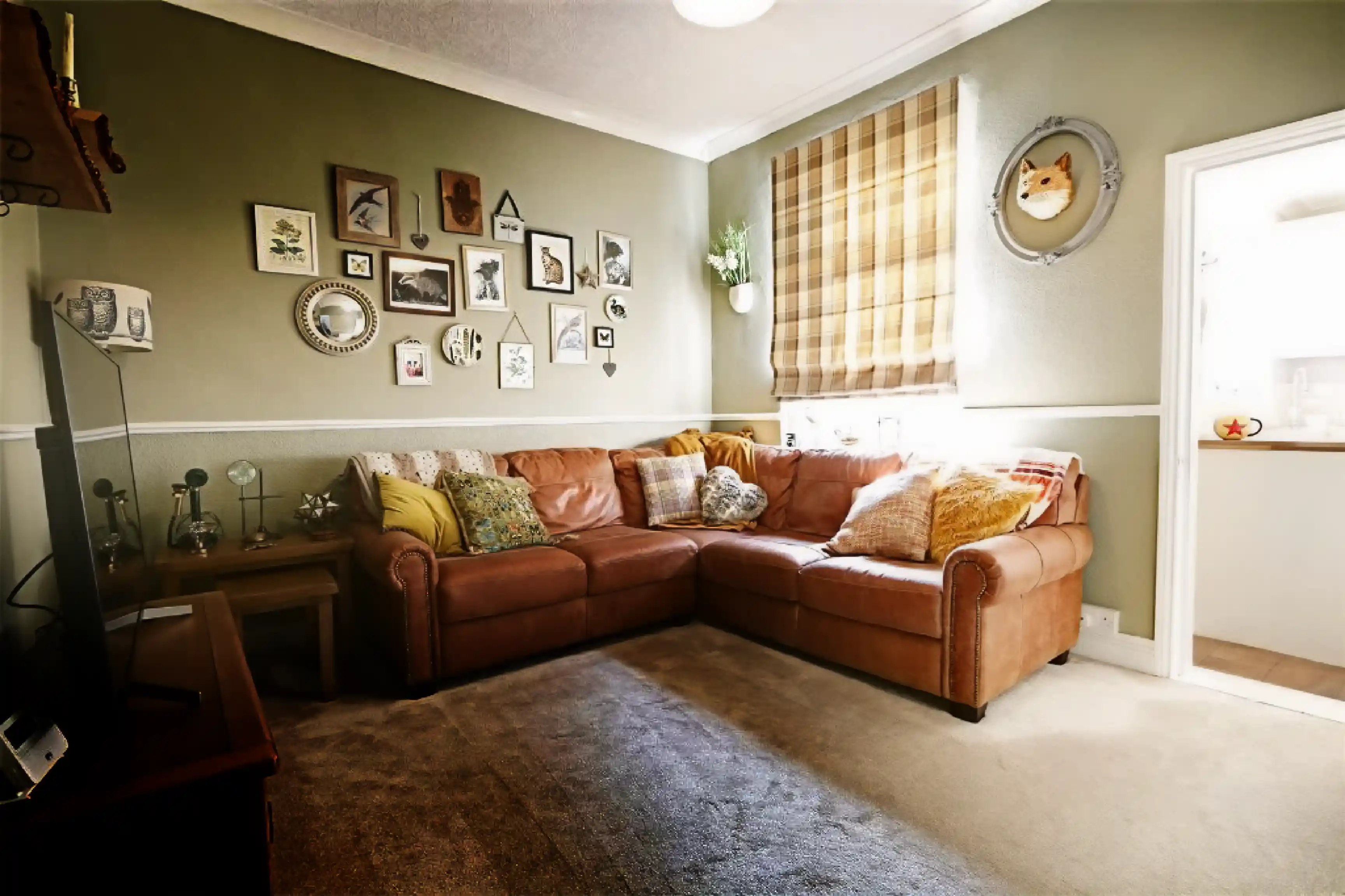 A beautiful lounge at one of our refurbished property rentals